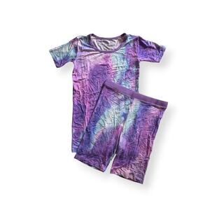 Little Sleepies bamboo purple tie dye pajamas